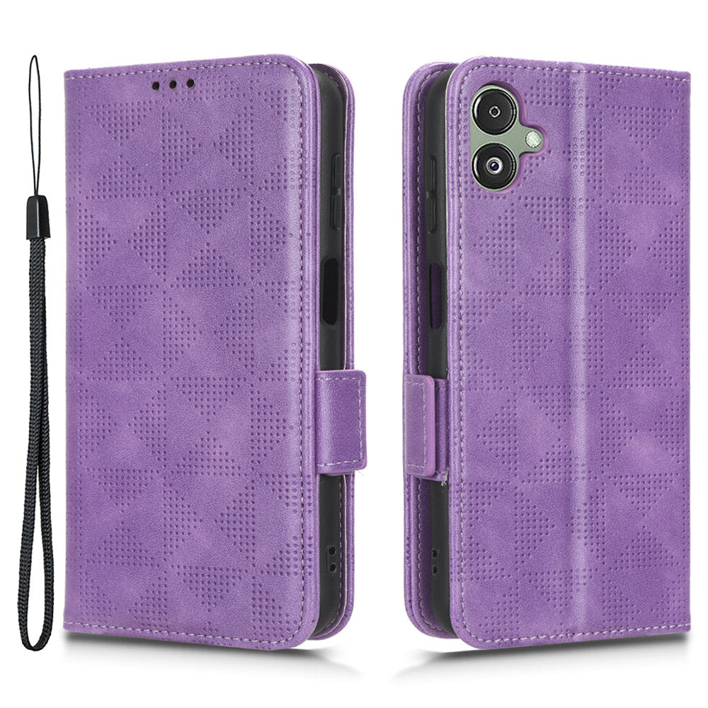 For Samsung Galaxy F14 5G Stand Wallet PU Leather Phone Case Imprinted Triangle Phone Cover For Samsung Galaxy F14 5G Stand Wallet PU Leather Phone Case Imprinted Triangle Phone Cover